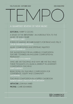 tempo journal cover with article list